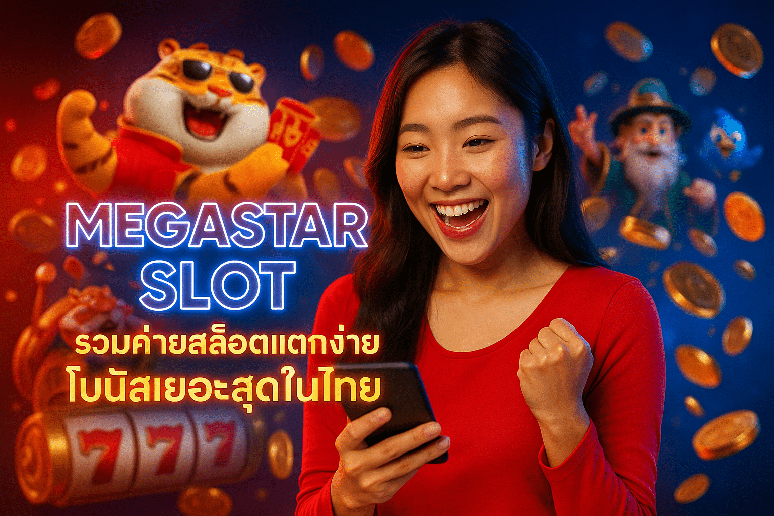 MEGASTAR SLOT รวมค่ายสล็อตแตกง่าย โบนัสเยอะสุดในไทย